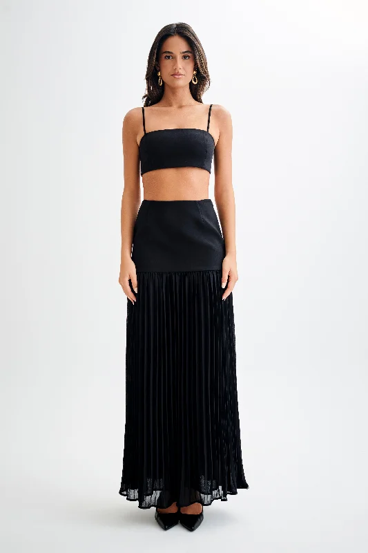 Perry Suiting Crop Top - Black