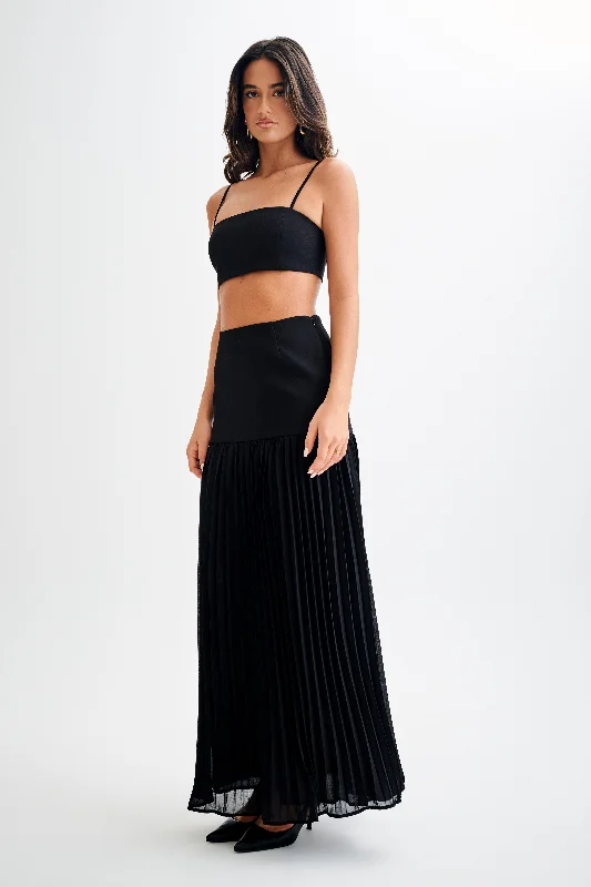 Perry Suiting Crop Top - Black