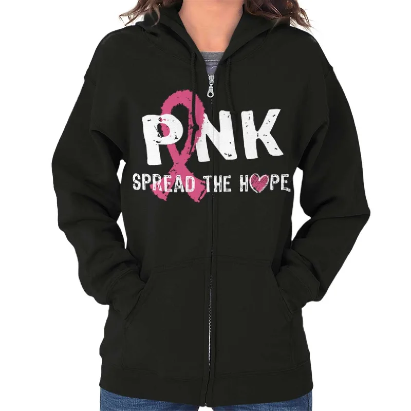 Breast Cancer Awareness Zip Hoodie