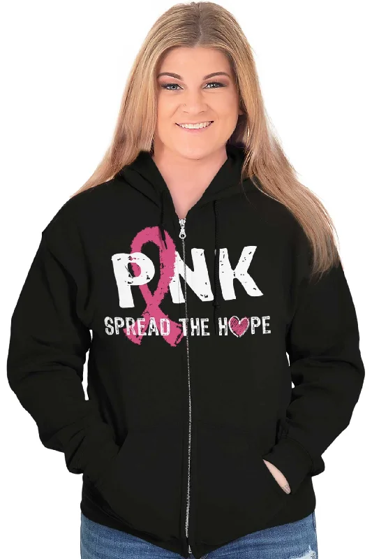 Breast Cancer Awareness Zip Hoodie