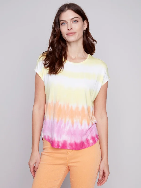 Tie Dye Knit Top - Sunset