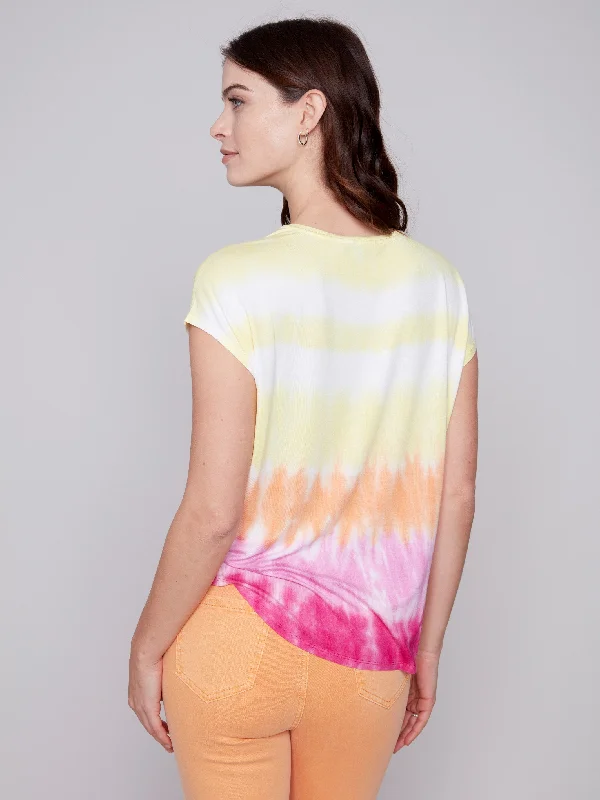 Tie Dye Knit Top - Sunset