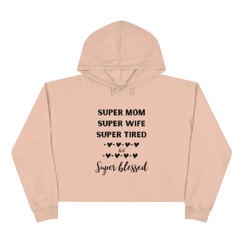 Super blessed crop hoodie