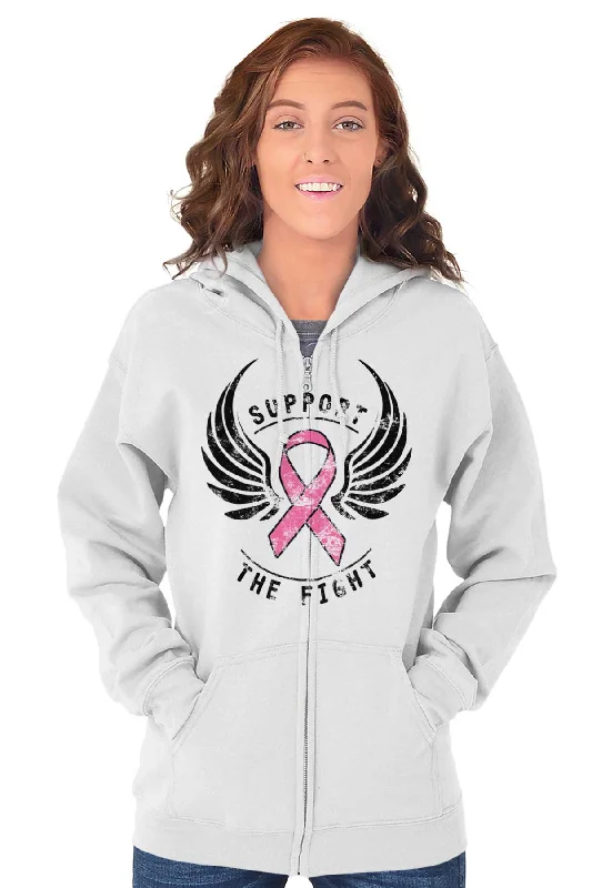 Breast Cancer Awareness Zip Hoodie