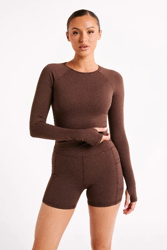 Venus Long Sleeve Top - Dark Chocolate