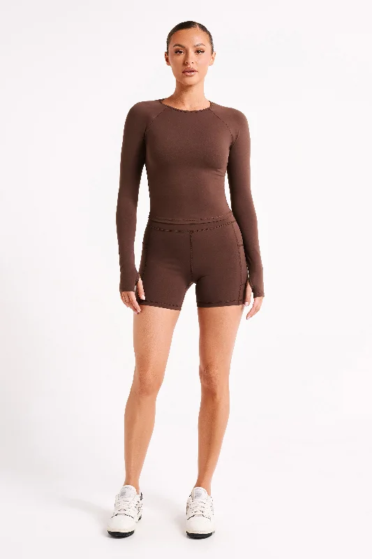 Venus Long Sleeve Top - Dark Chocolate