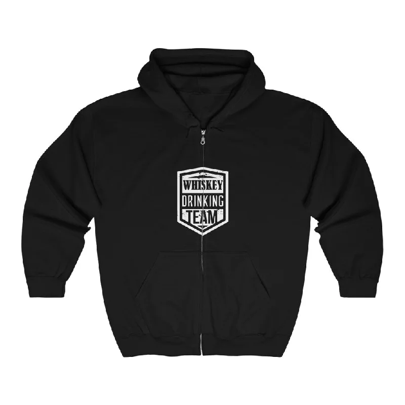 Whiskey drinking team zip up hoodie