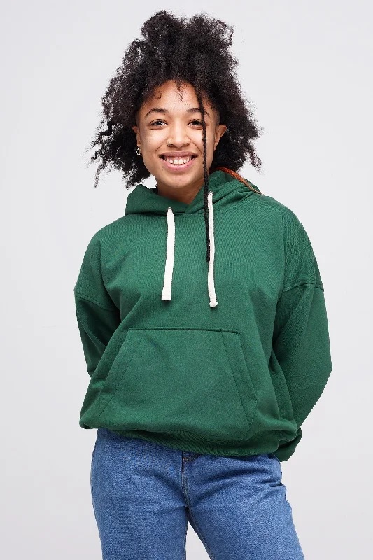 Women's Hooded Sweatshirt - Bottle Green